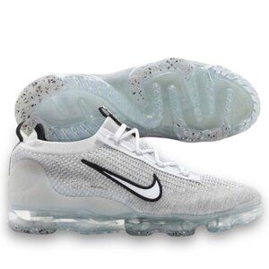 Nike Vapormax 2021 FK Mens Running Shoes Size 8.5 White Black DH4084 100 (NEW)